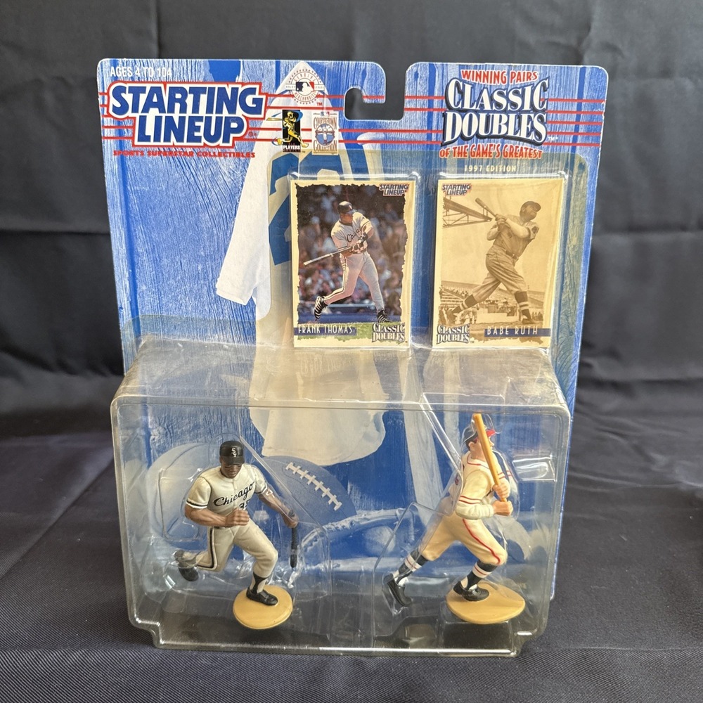 1997 Kenner Starting Lineup Classic Doubles Babe Ruth Frank Thomas MLB Figures